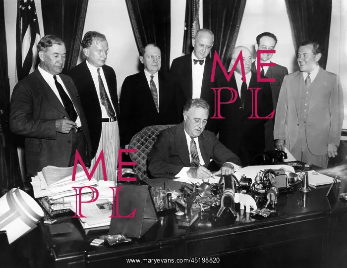 : President Franklin Roosevelt, signs the ? : President Franklin Roosevelt, signs the ?