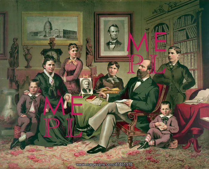 : President Garfield and family : President Garfield and family