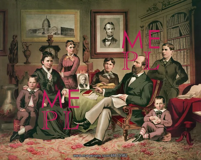 : President Garfield and his family in their parlor : President Garfield and his family in their parlor