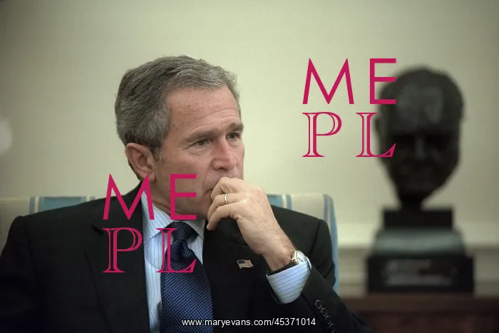 : President George W. Bush during a meeting in the : President George W. Bush during a meeting in the