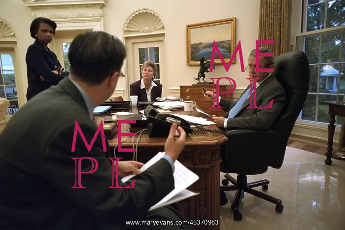 : President George W. Bush preparing for his Sept : President George W. Bush preparing for his Sept
