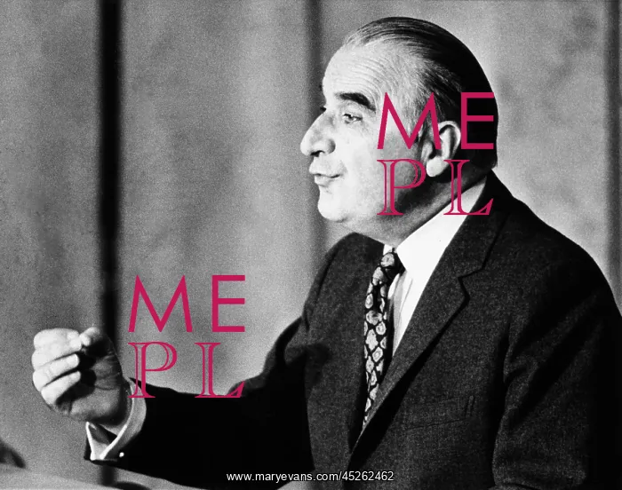 : President Georges Pompidou emphasizes a point during : President Georges Pompidou emphasizes a point during