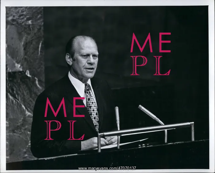 : President Gerald Ford speaking at UN General Assembly : President Gerald Ford speaking at UN General Assembly