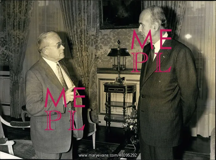 : President Giscard d'Estaing and Andre Bergeron : President Giscard d'Estaing and Andre Bergeron