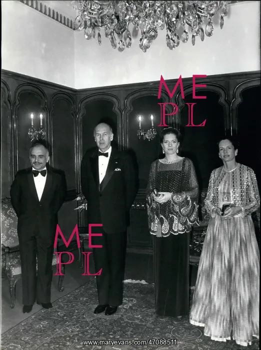 : President Giscard d'Estaing and King Hussein of Jordan : President Giscard d'Estaing and King Hussein of Jordan