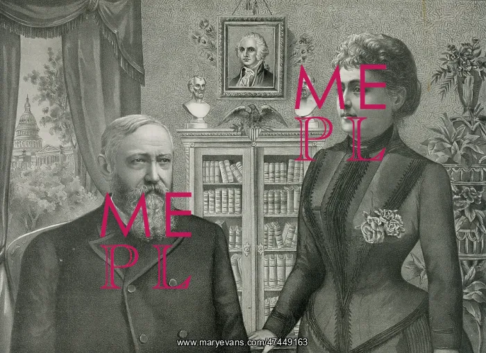 : President Harrison and wife : President Harrison and wife