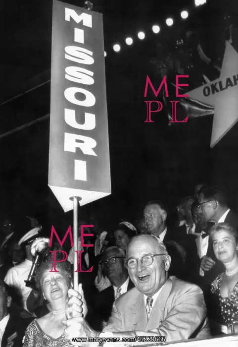 : Former President Harry and Bess Truman with ? : Former President Harry and Bess Truman with ?