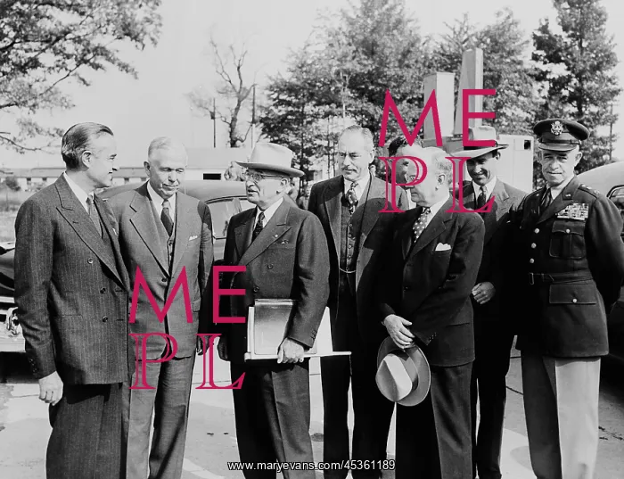 : President Harry Truman with top advisers upon his : President Harry Truman with top advisers upon his
