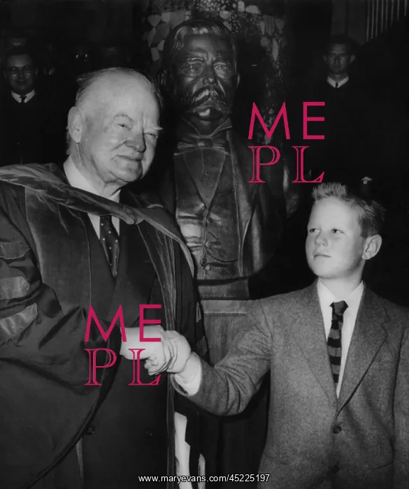 : Former President Herbert Hoover, shaking ? : Former President Herbert Hoover, shaking ?