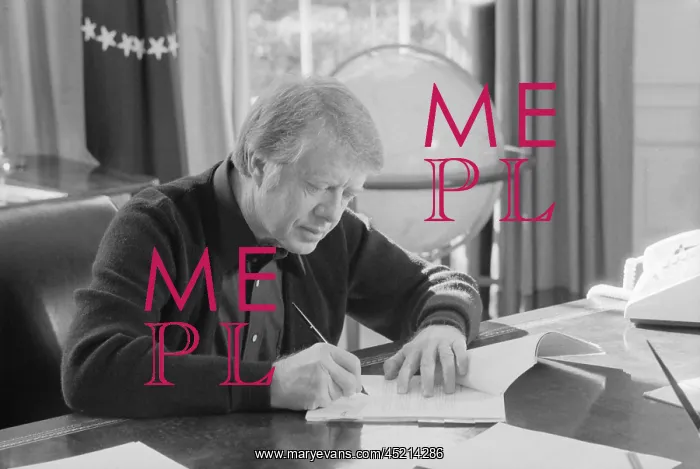 : President Jimmy Carter working at his desk ? : President Jimmy Carter working at his desk ?