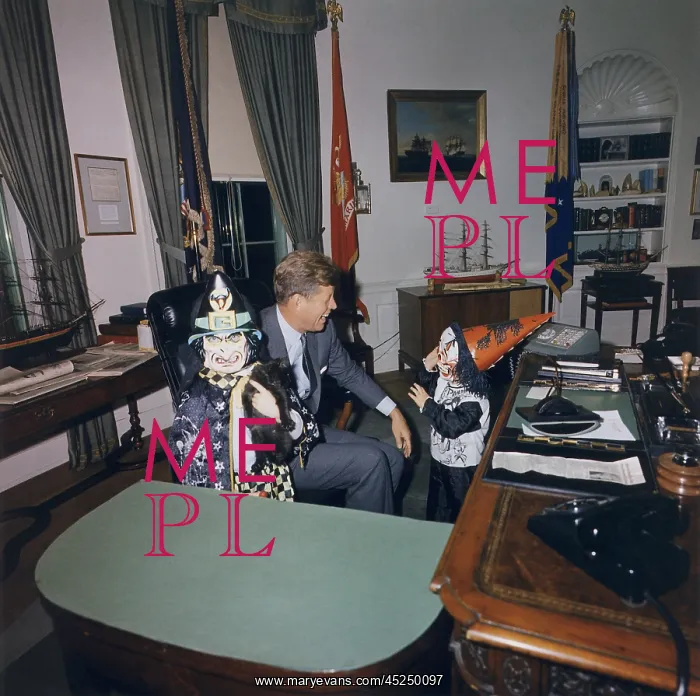 : President John Kennedy with his children during : President John Kennedy with his children during