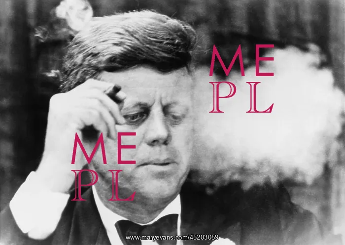 : President John Kennedy, smoking a small ? : President John Kennedy, smoking a small ?