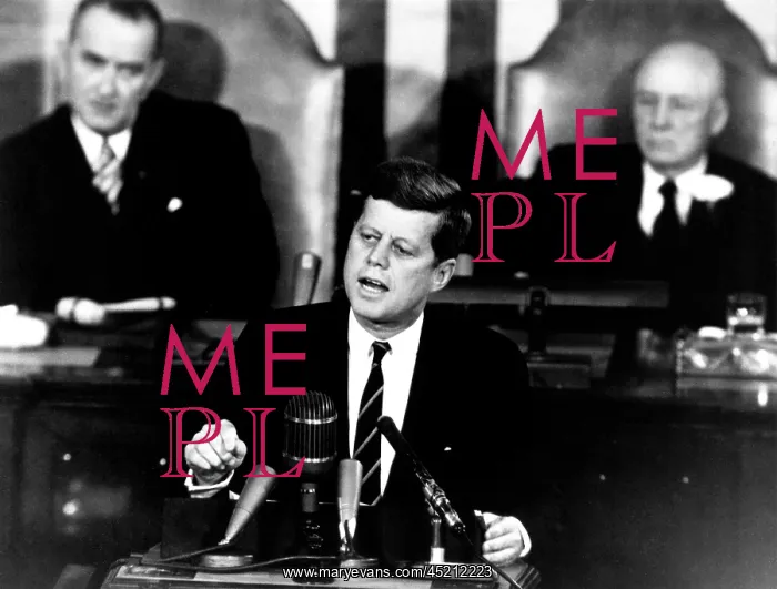 : President John Kennedy's historic speech. ? : President John Kennedy's historic speech. ?