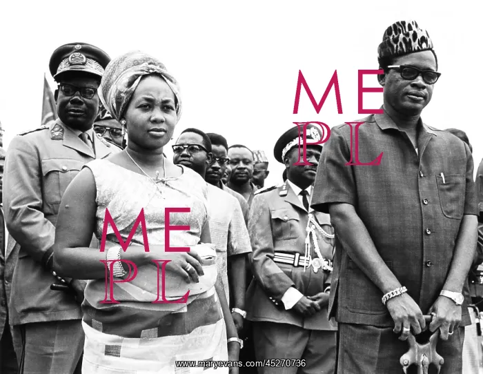  : President Joseph Mobutu (right) of the Congo with
