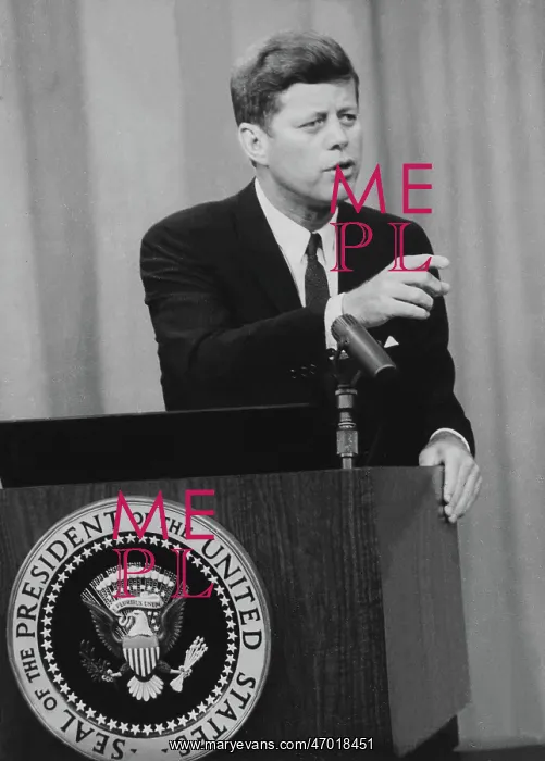 : President Kennedy giving a speech : President Kennedy giving a speech
