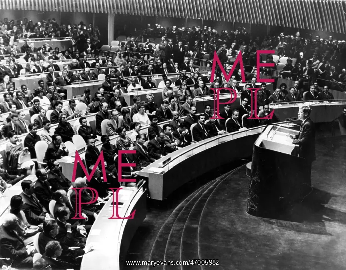 : President Kennedy speaking at UN General Assembly : President Kennedy speaking at UN General Assembly