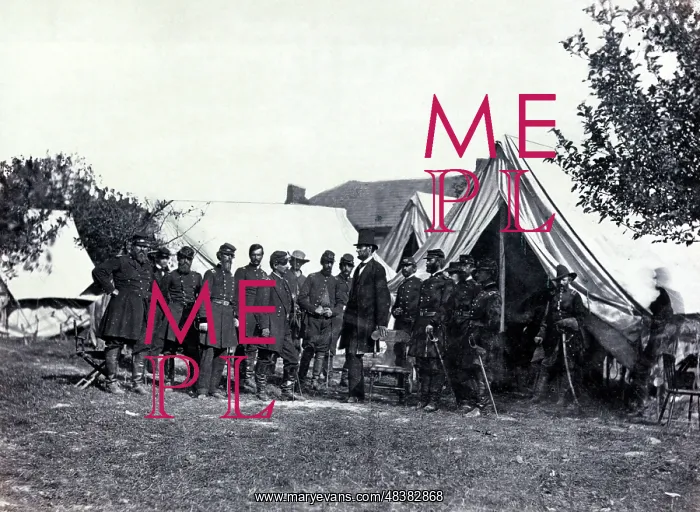 : President Lincoln visiting General McClellan and : President Lincoln visiting General McClellan and