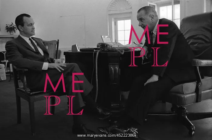 : President Lyndon Johnson meets with Richard ? : President Lyndon Johnson meets with Richard ?