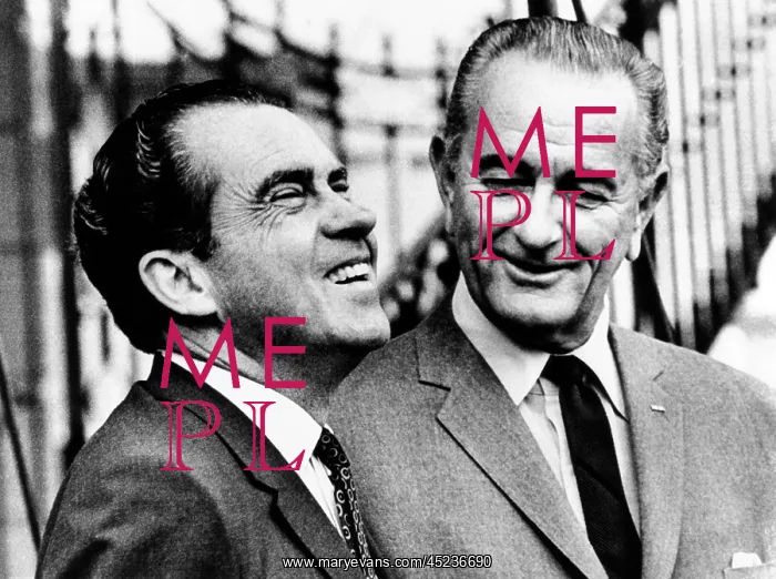 : President Lyndon Johnson with his successor, ? : President Lyndon Johnson with his successor, ?