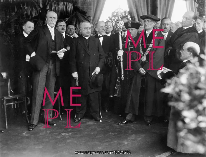 : President Masaryk during celebration of placing : President Masaryk during celebration of placing