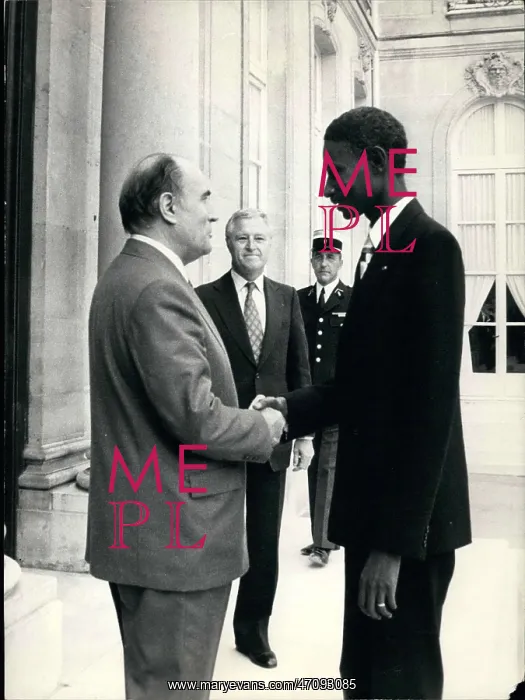 : President Mitterrand and Abdou Diouf of Senegal : President Mitterrand and Abdou Diouf of Senegal