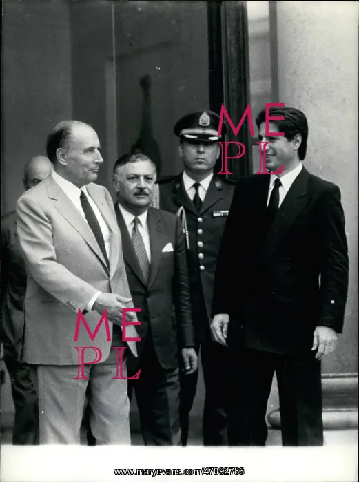  : President Mitterrand and Amine Gemayel of Lebanon