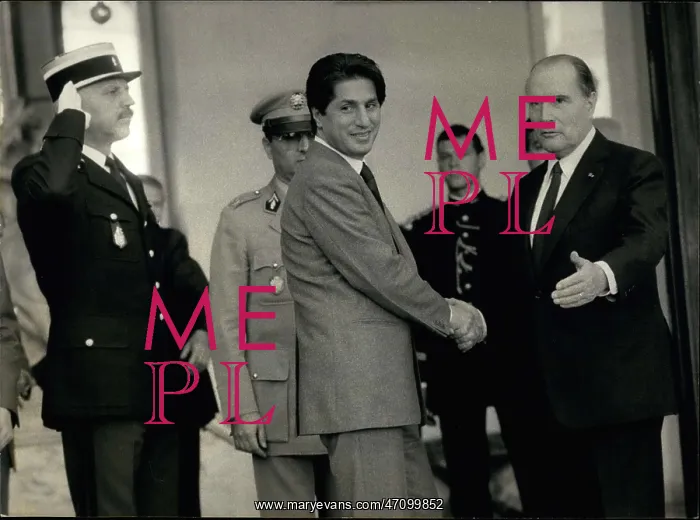  : President Mitterrand and Amine Gemayel of Lebanon
