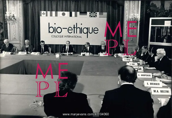 : President Mitterrand at Bio-Ethics conference : President Mitterrand at Bio-Ethics conference