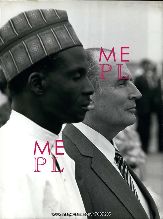 : President Mitterrand and Colonel Kountche of Nigeria : President Mitterrand and Colonel Kountche of Nigeria