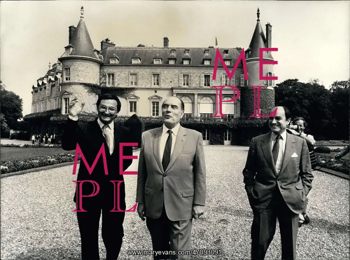: President Mitterrand, Jacques Attali and Claude Cheysson : President Mitterrand, Jacques Attali and Claude Cheysson