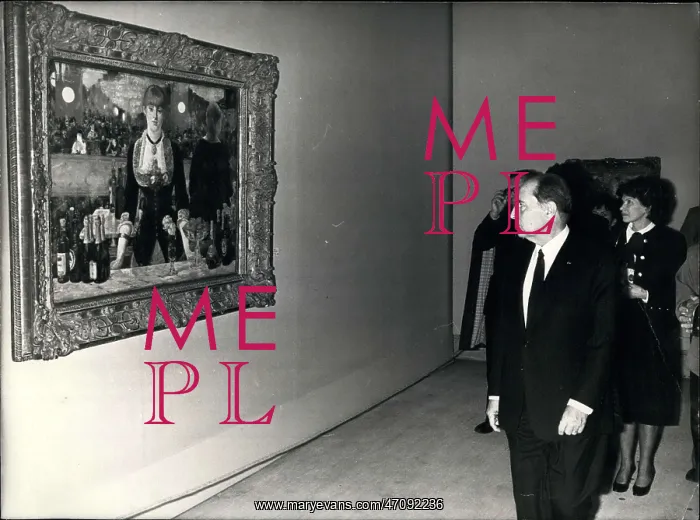  : President Mitterrand at opening of Manet exhibition