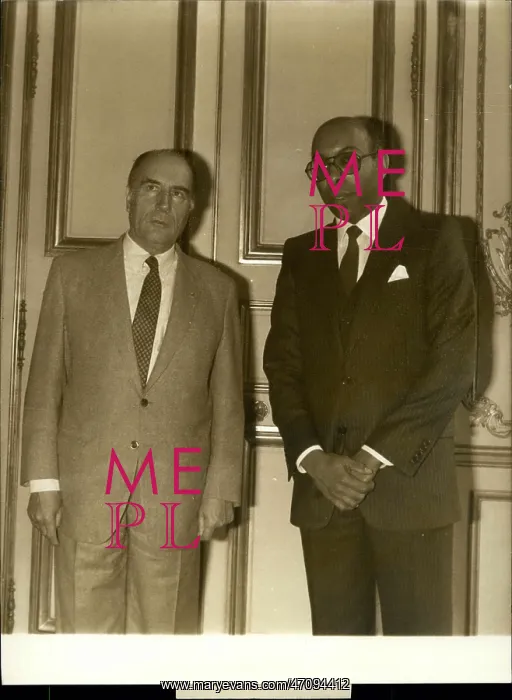 : President Mitterrand and Robert Estime of Haiti : President Mitterrand and Robert Estime of Haiti
