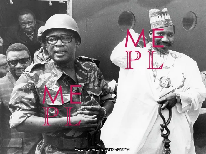 : President Mobutu with the Nigerian Foreign Ministers : President Mobutu with the Nigerian Foreign Ministers