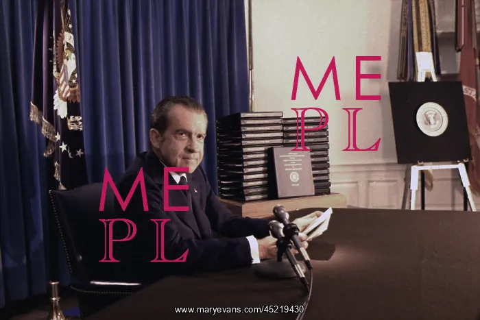 : President Nixon before his televised address ? : President Nixon before his televised address ?