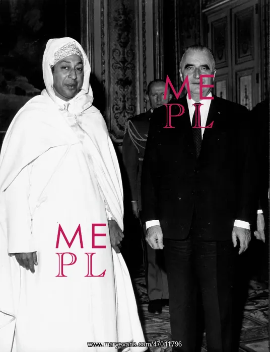: President Pompidou and Abdessadek Glaoui of Morocco : President Pompidou and Abdessadek Glaoui of Morocco
