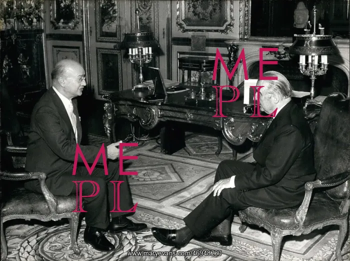 : President Pompidou and PM Nihat Erim of Turkey : President Pompidou and PM Nihat Erim of Turkey