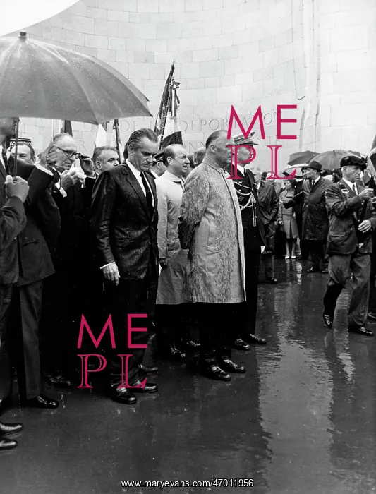 : President Pompidou visits concentration camp : President Pompidou visits concentration camp