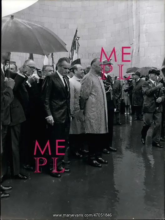 : President Pompidou visits concentration camp : President Pompidou visits concentration camp