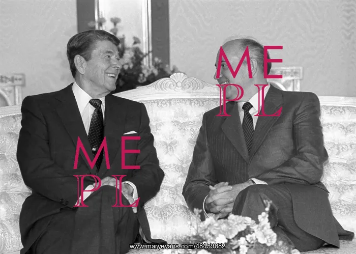 : US President Reagan and Soviet leader Gorbachev : US President Reagan and Soviet leader Gorbachev