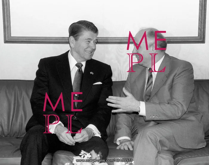 : US President Reagan and Soviet leader Gorbachev : US President Reagan and Soviet leader Gorbachev