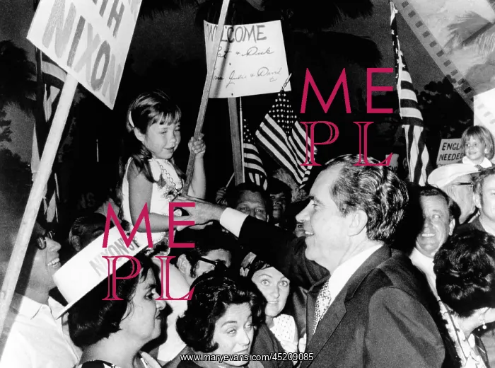 : President Richard Nixon greets supporters ? : President Richard Nixon greets supporters ?