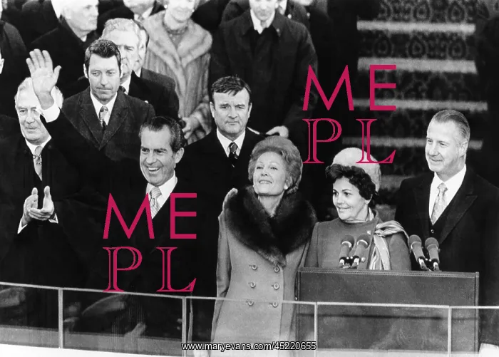 : President Richard Nixon waves to the crowd ? : President Richard Nixon waves to the crowd ?