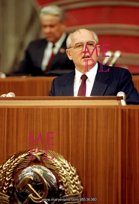 : President of Soviet Union Mikhail Gorbachev, 1990 : President of Soviet Union Mikhail Gorbachev, 1990