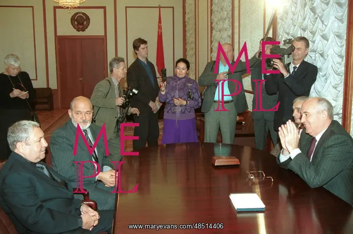 : President of Soviet Union Mikhail Gorbachev and : President of Soviet Union Mikhail Gorbachev and
