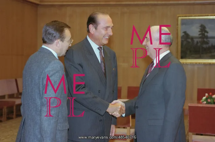 : President of Soviet Union Mikhail Gorbachev and : President of Soviet Union Mikhail Gorbachev and