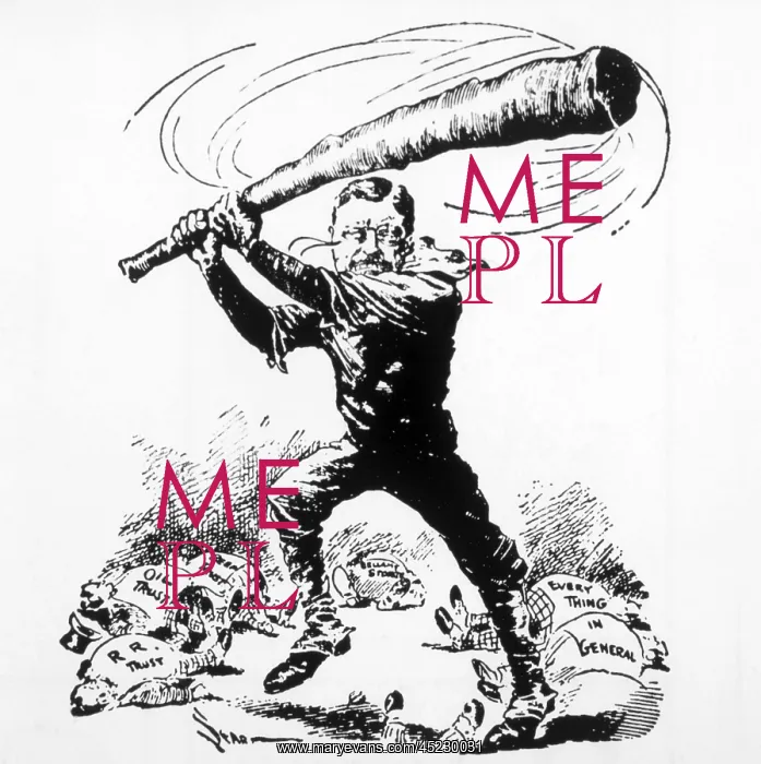 : President Theodore Roosevelt shown wielding ? : President Theodore Roosevelt shown wielding ?