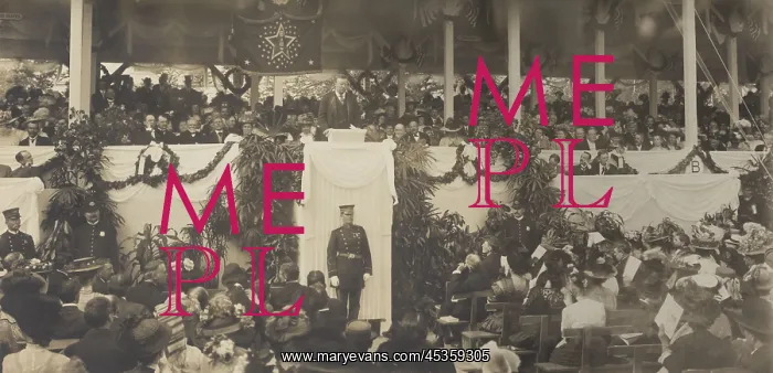 : President Theodore Roosevelt speaking at the corner-stone : President Theodore Roosevelt speaking at the corner-stone