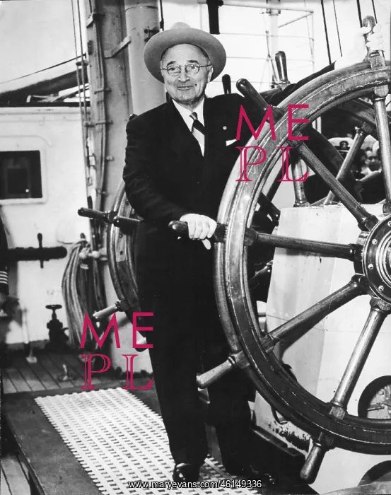 : President Truman on board US training ship Eagle : President Truman on board US training ship Eagle
