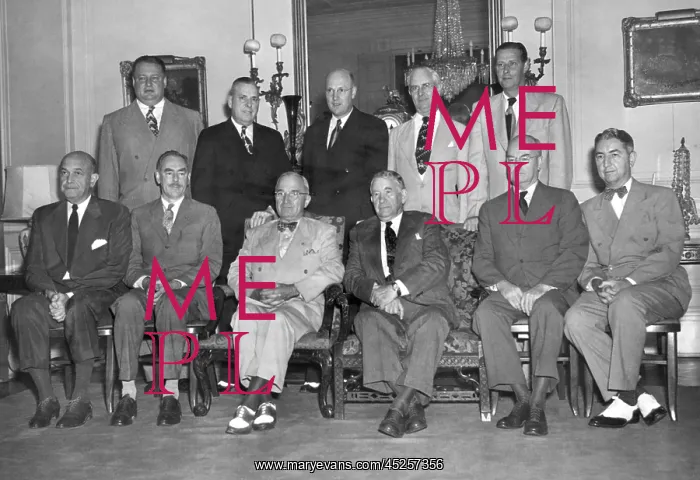: President Truman's second term cabinet on Aug : President Truman's second term cabinet on Aug