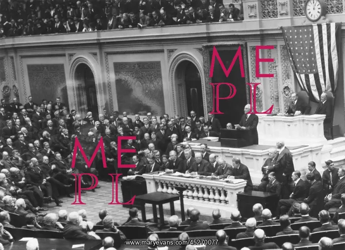 : President Warren Harding before a Joint Session : President Warren Harding before a Joint Session